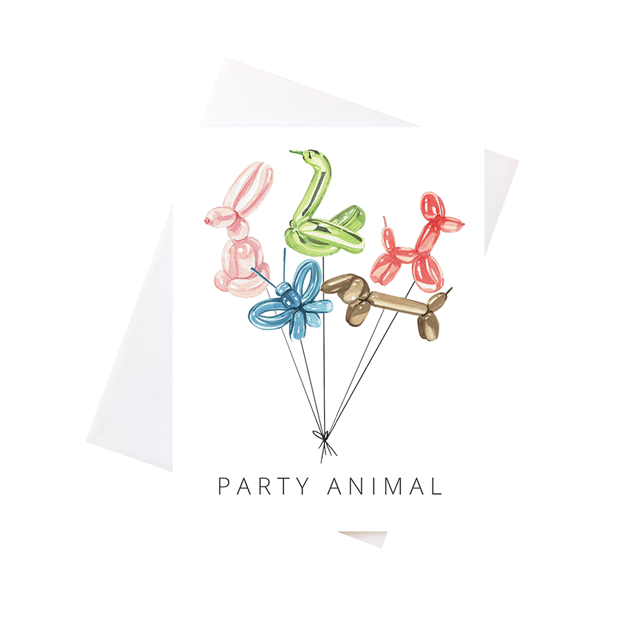 Greeting Card: Party Balloon Animals