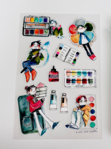 Sticker Sheet: Palette & Paints