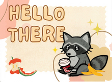 Load image into Gallery viewer, Postcard: Hello There Raccoon!
