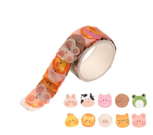 Load image into Gallery viewer, Washi Tape: Pre-Cut Cute Cartoon Animals
