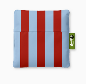 Tote: Blue & Maroon Stripes Foldable Tote