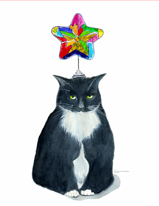 Greeting Card: Star Cat (Humbug!)