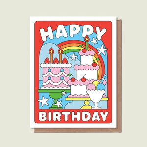 Greeting Card: Happy Birthday Desserts