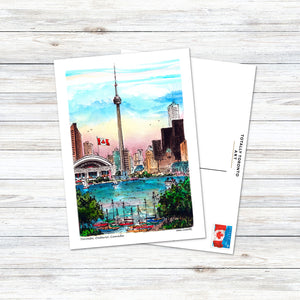 Postcard: Toronto Sunset Skyline (Vertical)