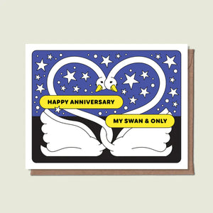 Greeting Card: Happy Anniversary, My Swan & Only