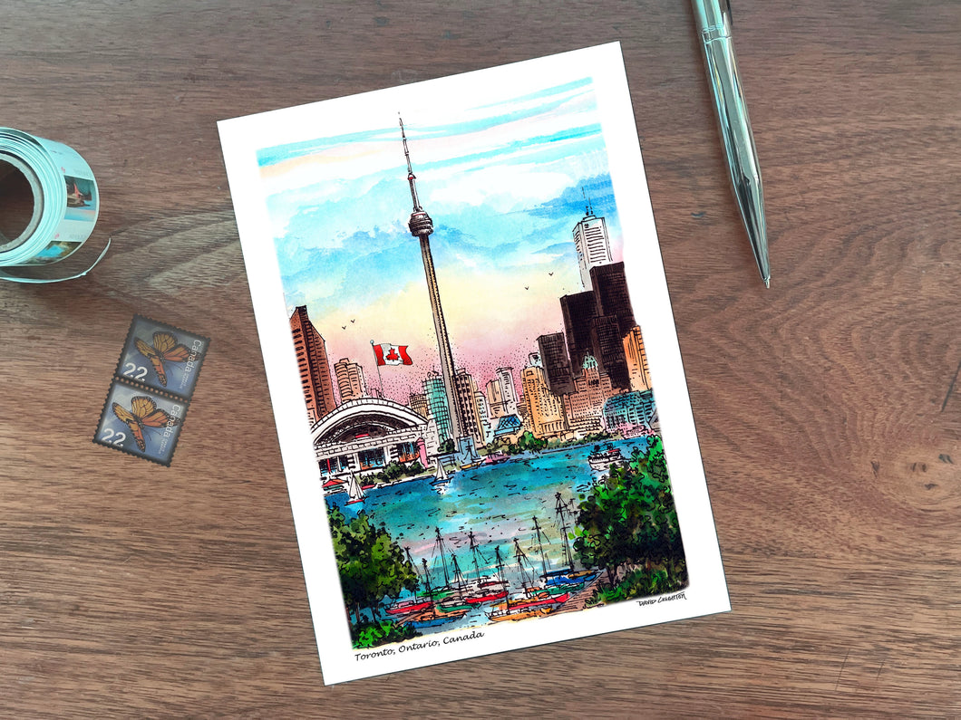 Postcard: Toronto Sunset Skyline (Vertical)