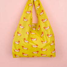 Load image into Gallery viewer, Tote: Weiner Dog Foldable Nylon Tote
