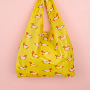 Tote: Weiner Dog Foldable Nylon Tote