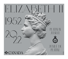 Load image into Gallery viewer, Canadian Postage: 2022 Queen Elizabeth II: Platinum Jubilee Domestic Stamps
