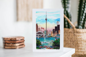 Greeting Card: Toronto Sunset Skyline