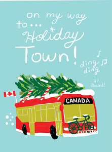 Greeting Card: Holiday Bus (CANADA)