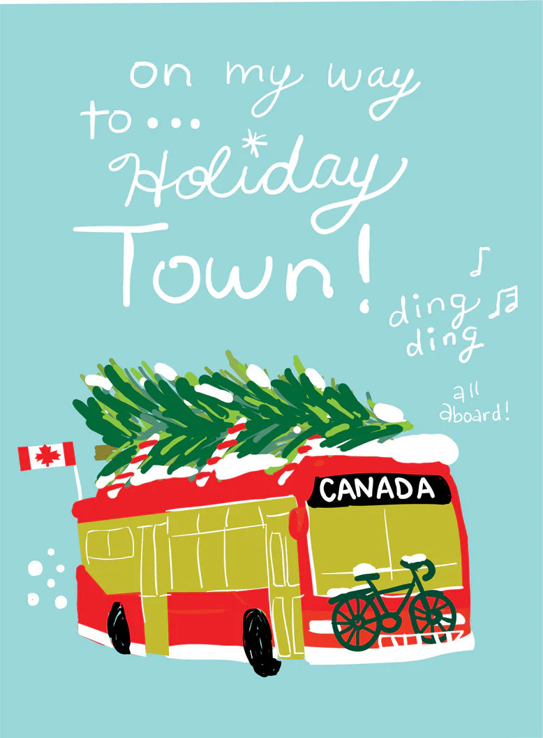 Greeting Card: Holiday Bus (CANADA)