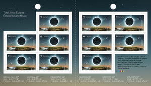 Canadian Postage: 2024 Total Solar Eclipse Booklet