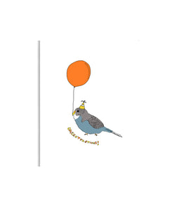 Greeting Card: Congratulations Budgie!