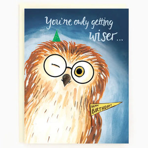 Greeting Card: GETTING WISER OWL