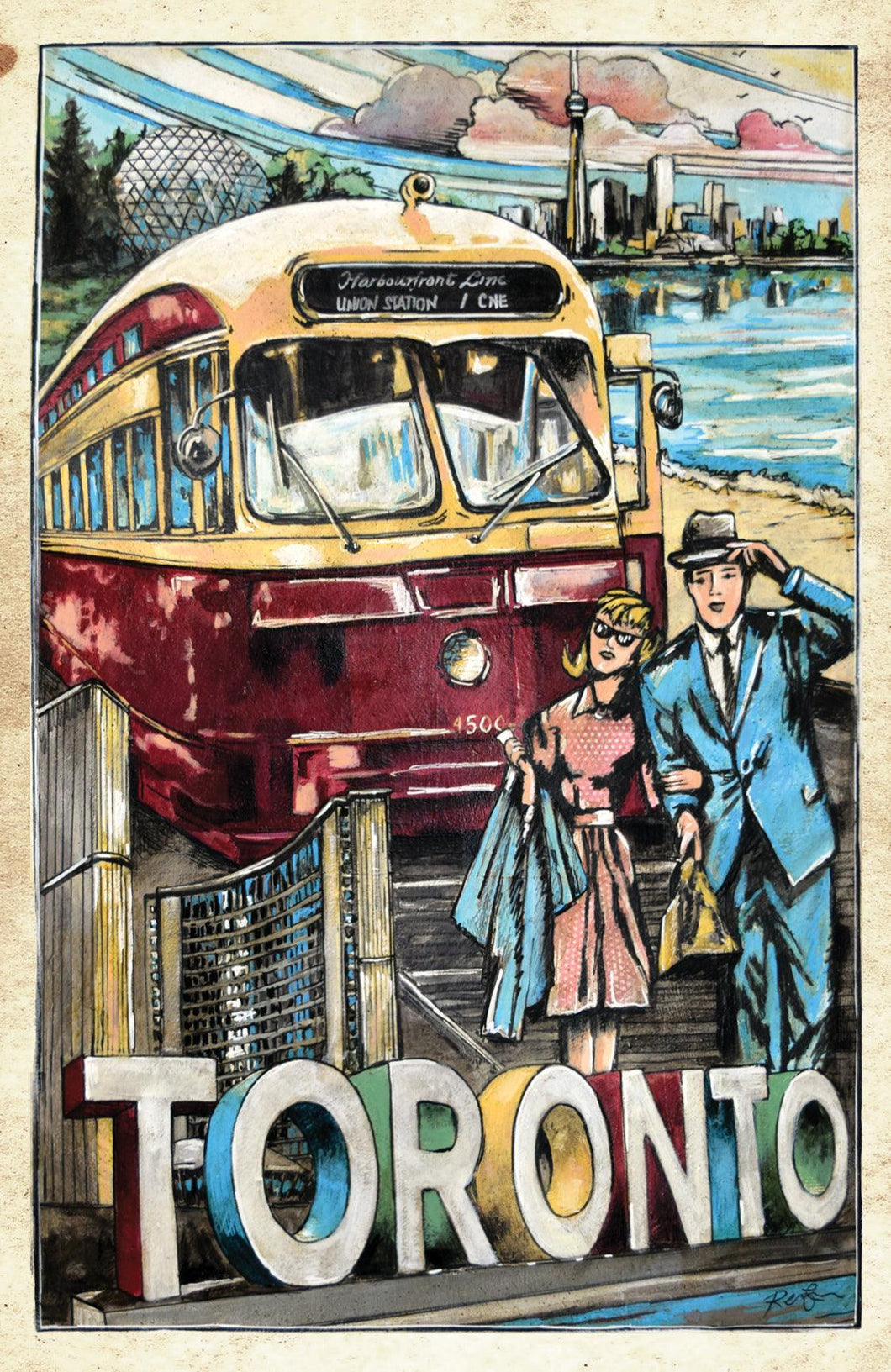 Postcard: Vintage Toronto Streetcar