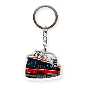 Keychain: Streetcar Raccoon