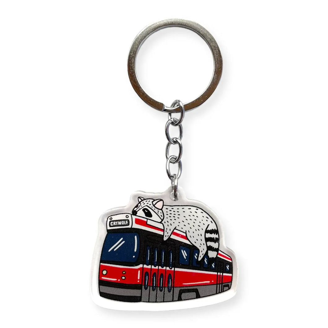 Keychain: Streetcar Raccoon