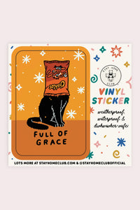 Sticker: Full of Grace (Cat)