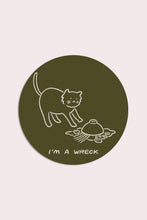 Load image into Gallery viewer, Sticker: I&#39;m A Wreck (Cat)
