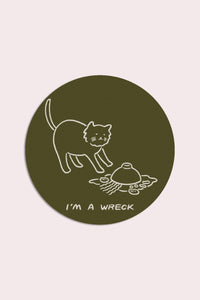 Sticker: I'm A Wreck (Cat)