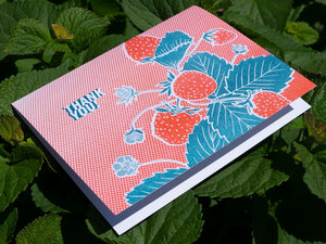 Greeting Card: Thank You - Strawberries!