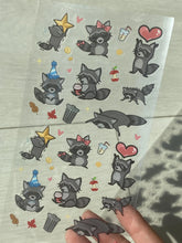 Load image into Gallery viewer, Sticker Sheet: Goofy Raccoons
