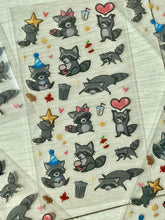 Load image into Gallery viewer, Sticker Sheet: Goofy Raccoons
