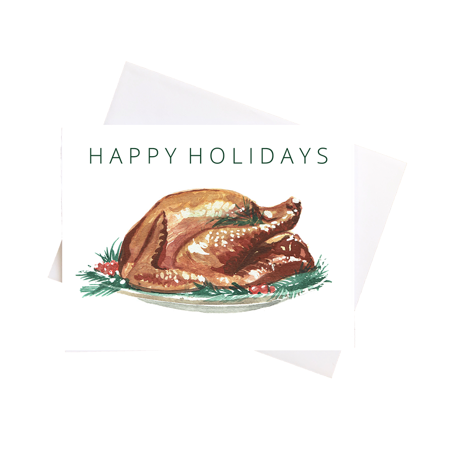 Greeting Card: Happy Holidays Turkey
