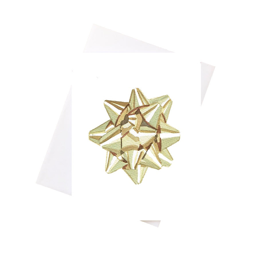 Greeting Card: Gold Bow