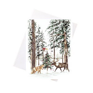 Greeting Card: Christmas Forest Gathering