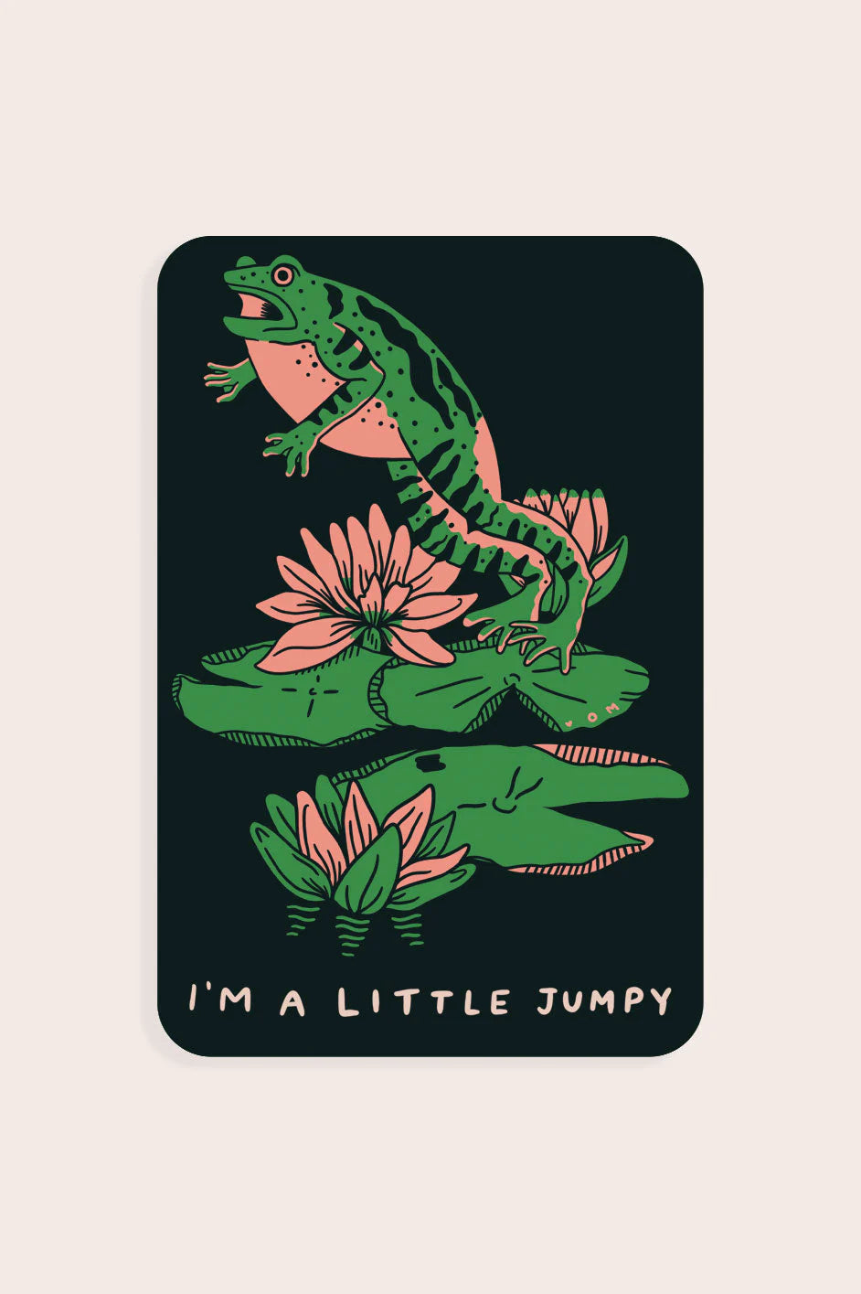 Sticker: I'm A Little Jumpy (Frog)