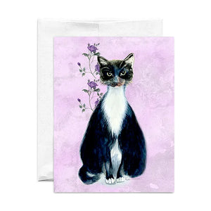 Greeting Card: Flower Cat