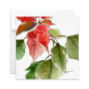 Greeting Card: Poinsettia