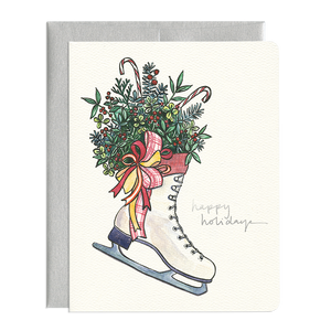 Greeting Card: FIGURE SKATE WREATH