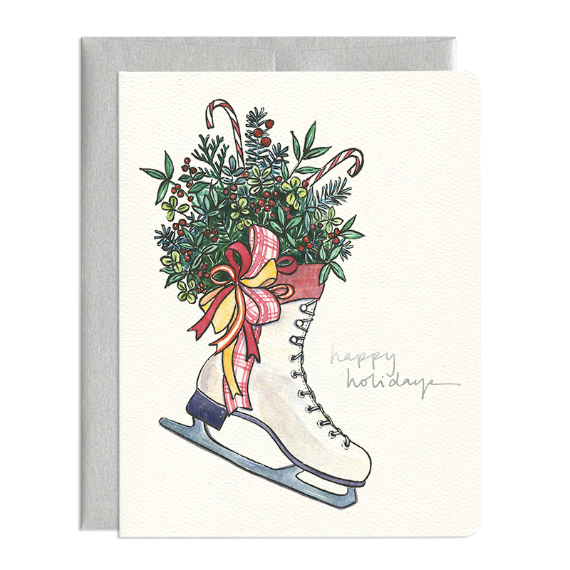 Greeting Card: FIGURE SKATE WREATH