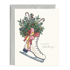 Boxed Greeting Cards: FIGURE SKATE WREATH