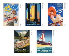 Load image into Gallery viewer, Canadian Postage: 2022 Vintage Travel Posters Domestic Stamps

