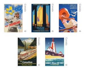 Canadian Postage: 2022 Vintage Travel Posters Domestic Stamps