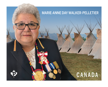 Load image into Gallery viewer, Canadian Postage: 2022 Indigenous Leaders – Chief Marie-Anne Day Walker-Pelletier Domestic Stamps
