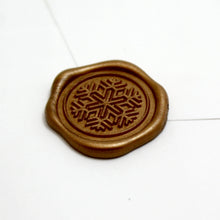 Load image into Gallery viewer, Wax Seal Stickers: GOLD SNOWFLAKE
