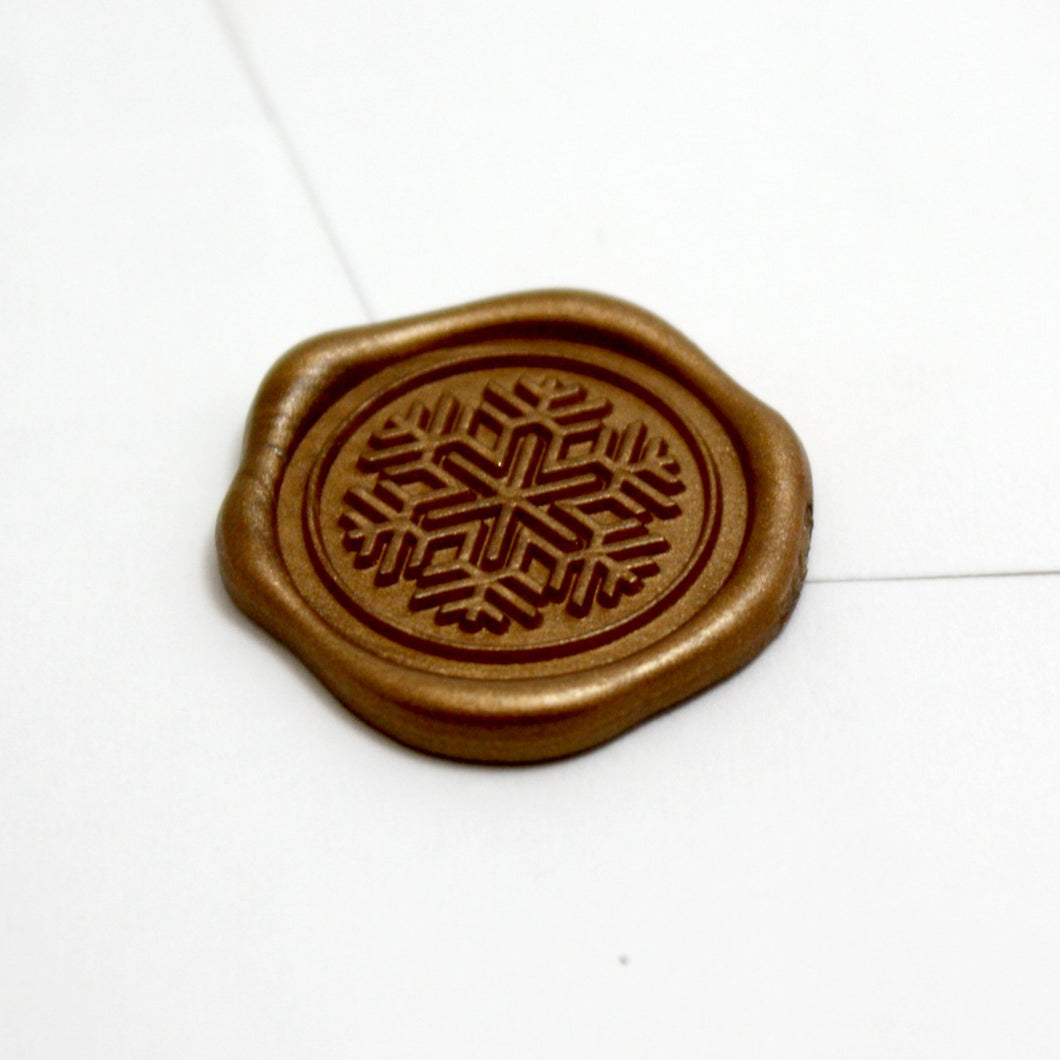 Wax Seal Stickers: GOLD SNOWFLAKE