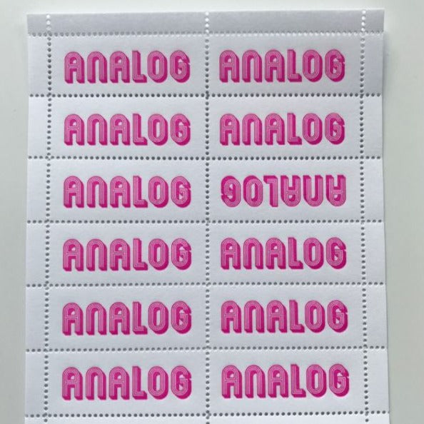 Decorative Stamps: ANALOG (PINK)