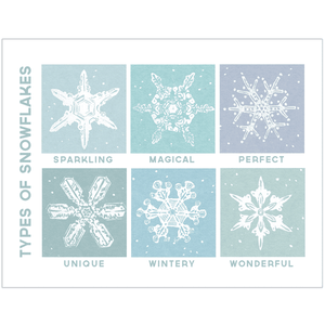 Greeting Card: TYPES OF SNOWFLAKES