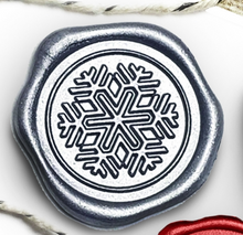 Load image into Gallery viewer, Wax Seal Stickers: SILVER SNOWFLAKE
