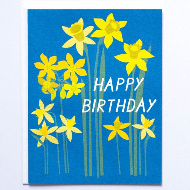 Greeting Card: Birthday Daffodils