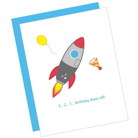 Greeting Card: BIRTHDAY BLAST-OFF