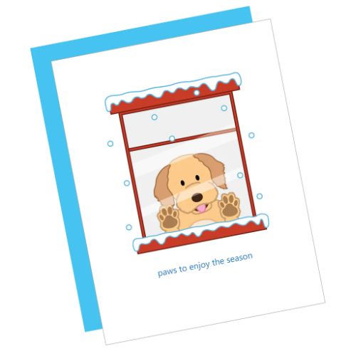 Greeting Card: PAWS TO ENJOY THE SEASON