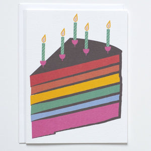 Greeting Card: RAINBOW CAKE BIRTHDAY