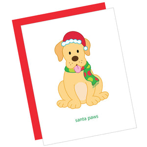 Greeting Card: SANTA PAWS